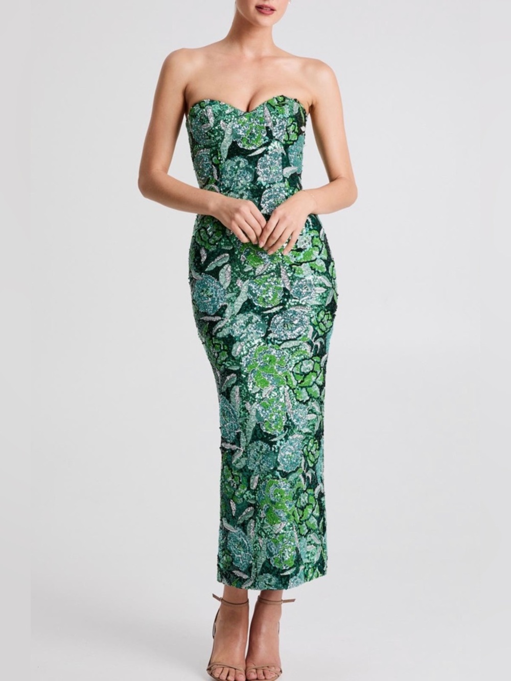 Helsi Monique sequin strapless gown